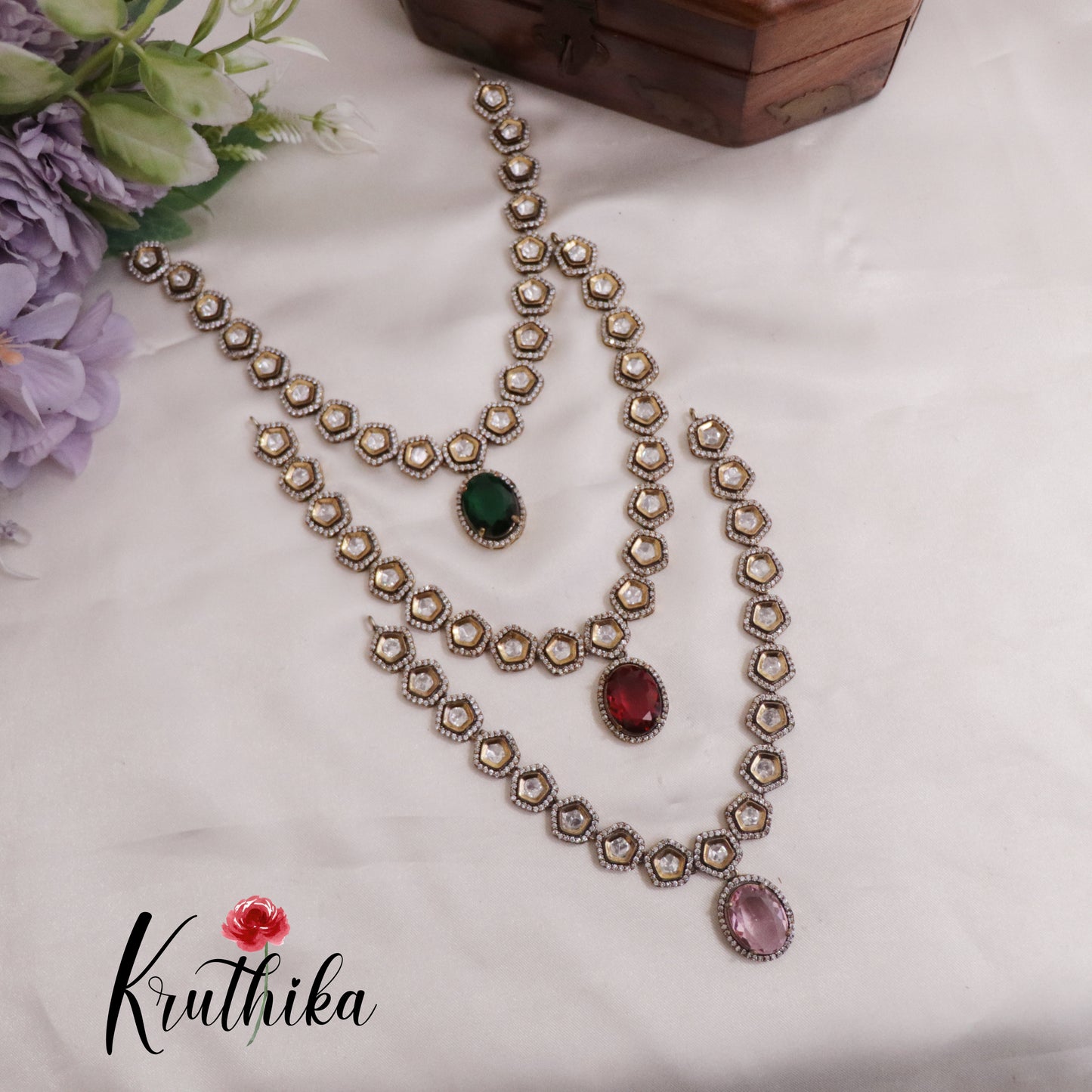 Simple AD Victorian Necklace NC2334 (Available in 3 Colours)
