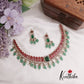 Pretty AD/ Victorian Necklace with Pastel Green Beads Drops NC2248