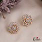 Trendy Floral Motifs AD Stud Earrings E1118