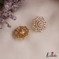 Trendy Floral Motifs AD Stud Earrings E1118