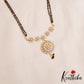 Classic Floral Double Layered AD Mangalsutra With Earrings Set NC2909