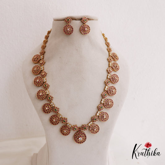 Premium Kemp Bottu Floral Motifs Haaram LH2037