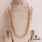 Sparkling Multi Layered crystal & Pearl statement Haaram with floral accents LH2081 (Available In 13 Colors)