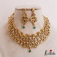 Stunning Diamond-Finish Gold-Tone AD Choker NC2759