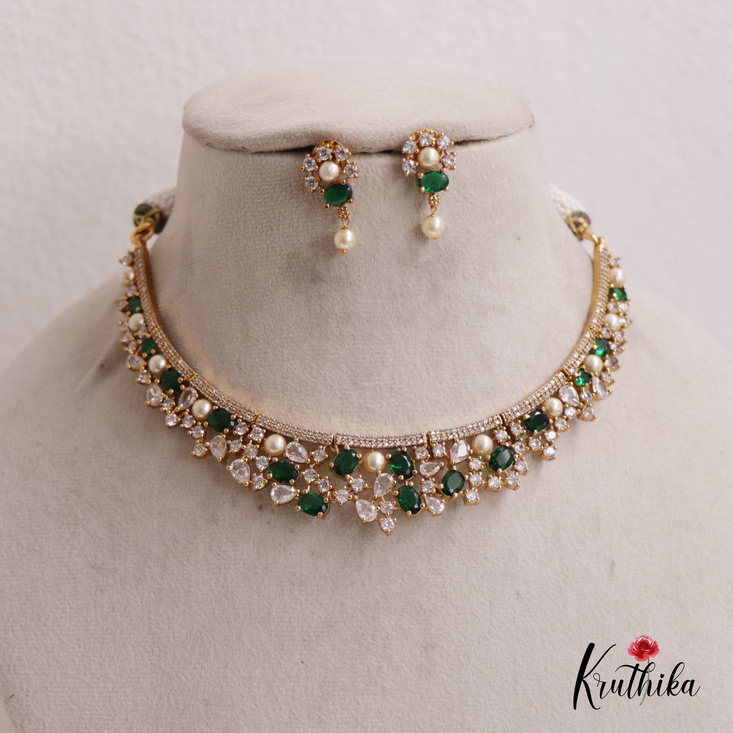 Elegant AD Victorian Moissanite Choker NC2662 (Available In 6 Colors)