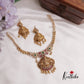Pretty CZ Laxmi Necklace with Golden Beads Drops NC2247 (available in 2 Colors)