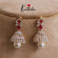 Elegant CZ Jhumka Pearl Drops E653 (Available in 3 Colors)
