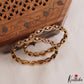 Elegant Diamond-Finish Gold-Tone AD Bangles B534 (Set of 2)