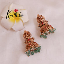 Premium green beads Temple Jadau Haaram LH1810
