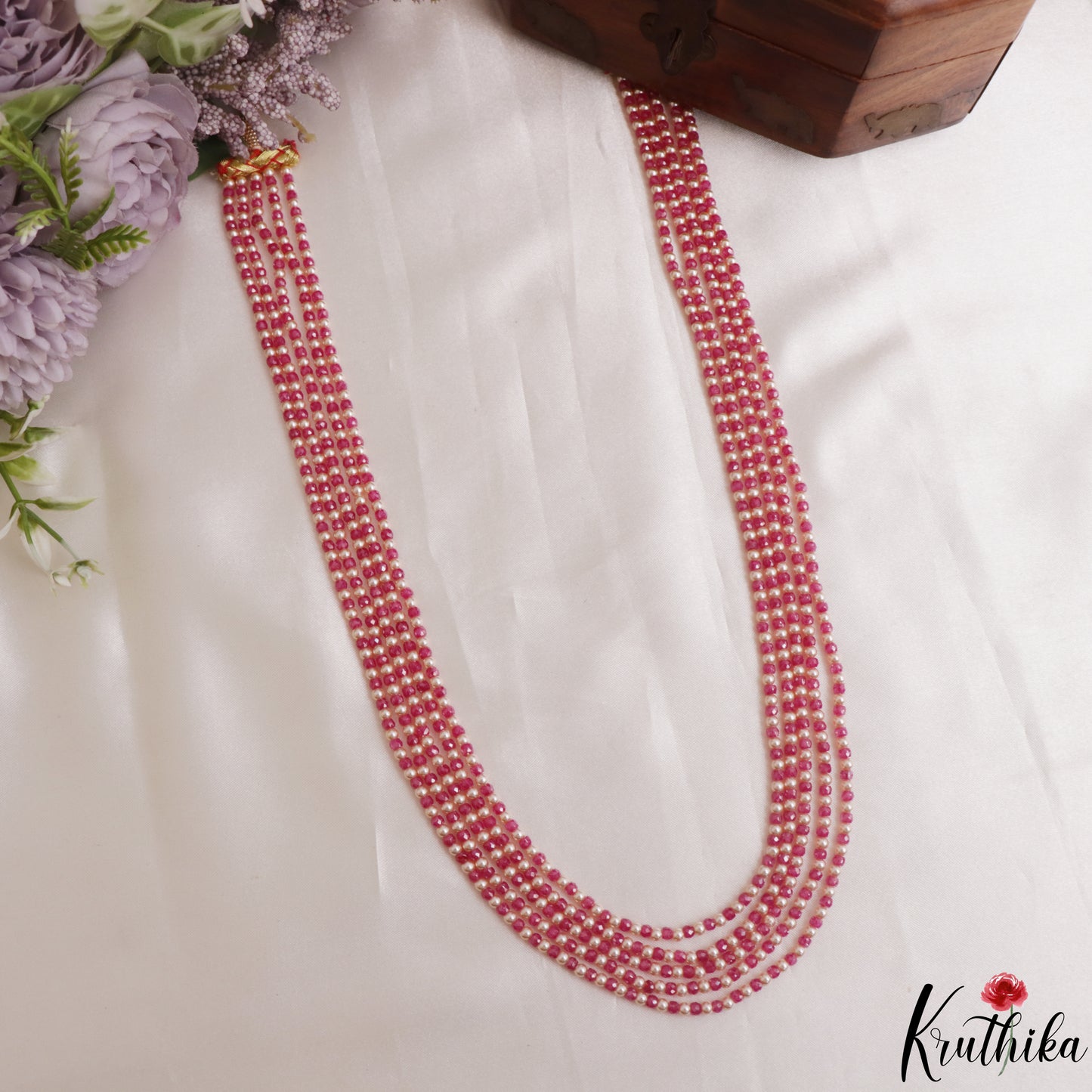 Elegant Multi Layer Pearl Bead Haaram LH2140 (Available In 5 Colors)