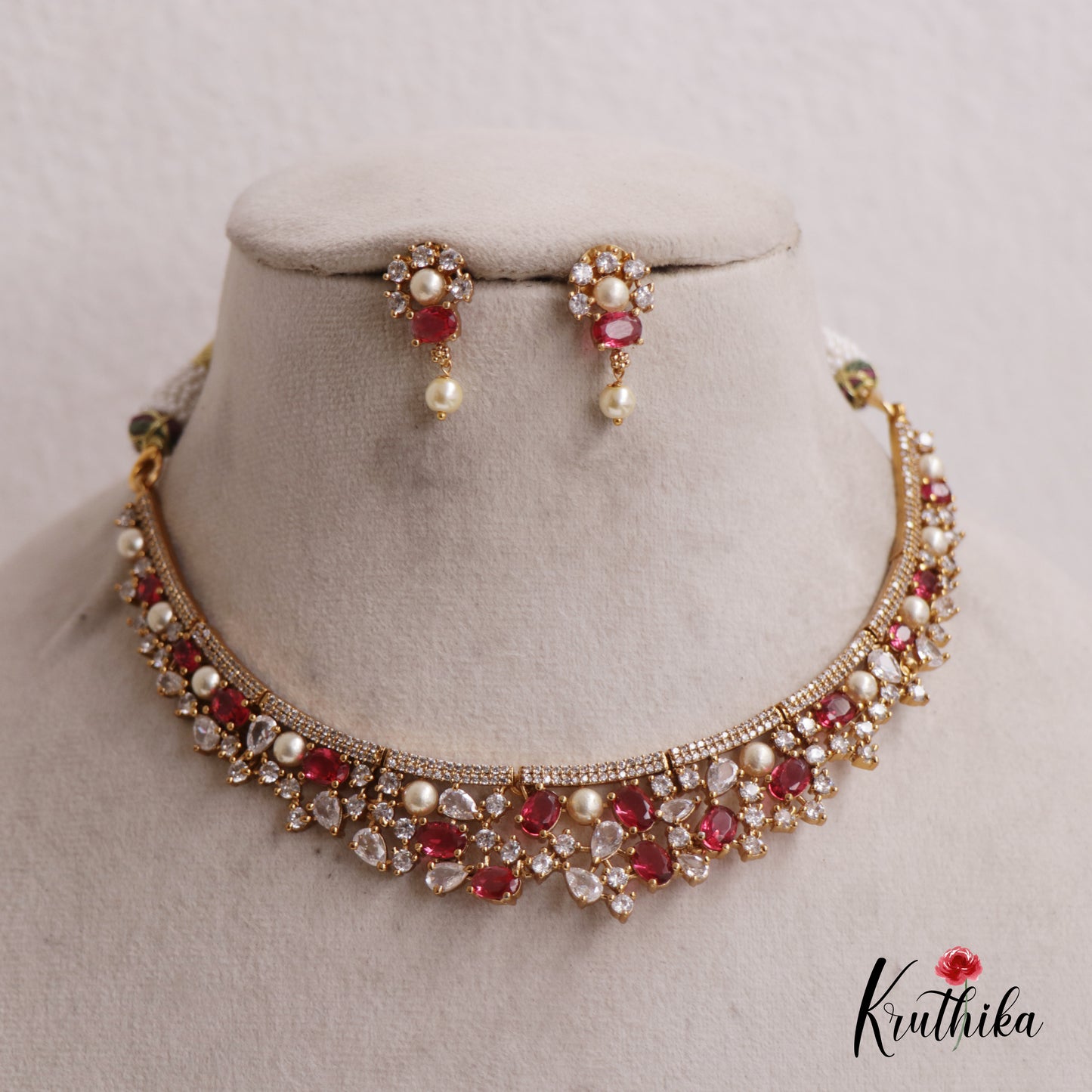 Elegant AD Victorian Moissanite Choker NC2662 (Available In 6 Colors)