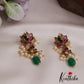 Elegant Kemp Lotus with Pearl Drops Earrings E796