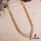 Sparkling Multi Layered crystal & Pearl statement Haaram with floral accents LH2081 (Available In 13 Colors)