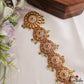 Classic Floral Motifs Jhumka Jadau Jada Billa With Green Bead Drops J441