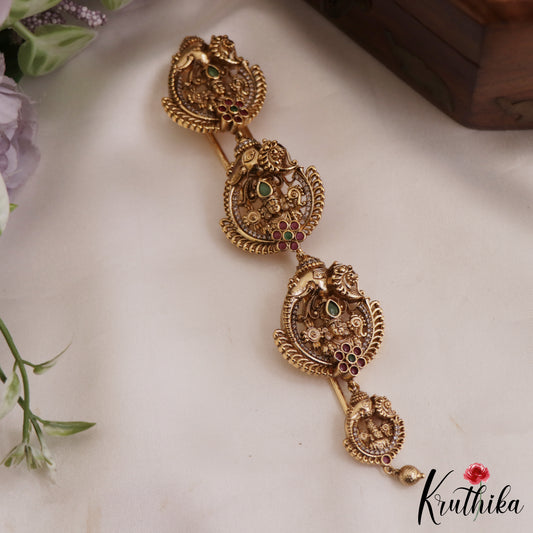 Gorgeous Kemp Antique Lord Balaji Motifs Jada Billa J309