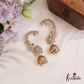 Gorgeous Peacock Teardrop Motifs AD Ear Cuff With Pearl Drops E977 (Available In 5 Colors)