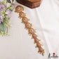 Classic Floral Motifs Jhumka Jadau Jada Billa With Green Bead Drops J441