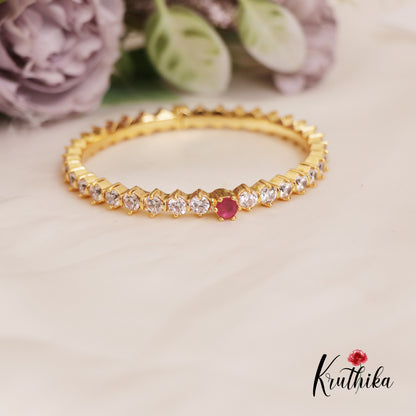 Simple Trendy CZ Single Kada Openable B419 (Available In 3 Colors)