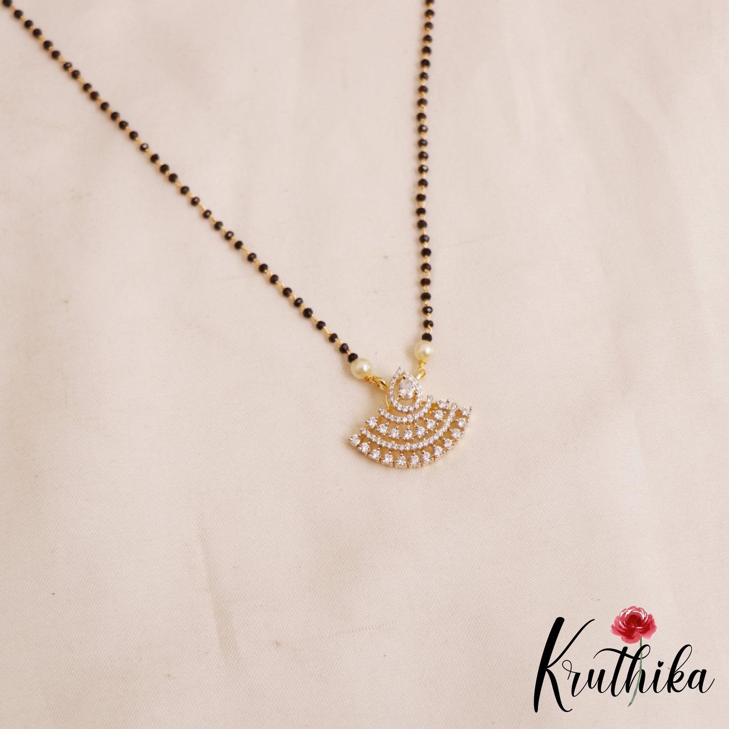Elegant AD Mangalsutra With Earrings Set NC2908