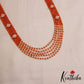 Sparkling Multi Layered crystal & Pearl statement Haaram with floral accents LH2081