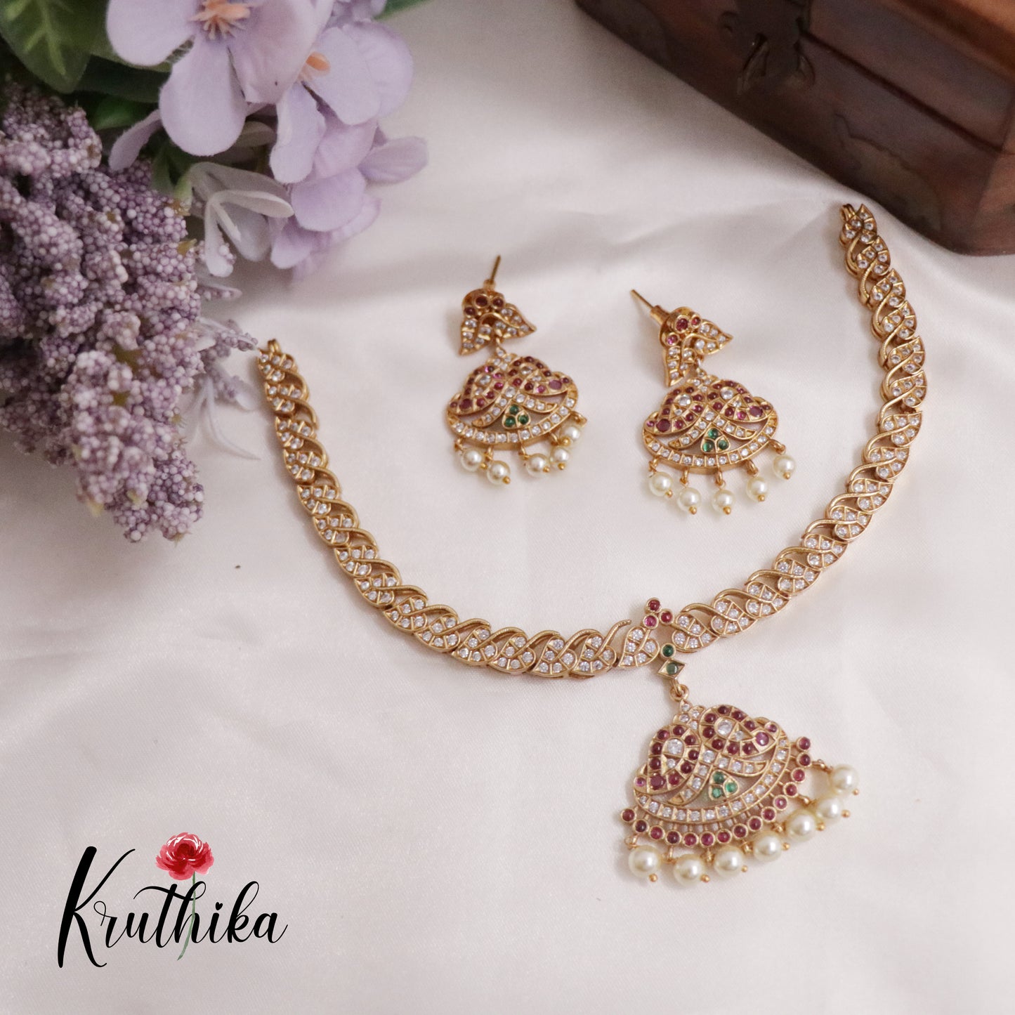 Trendy Antique Kemp Pearl Necklace Set NC2245