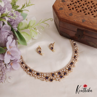 Elegant AD Victorian Moissanite Choker NC2662 (Available In 6 Colors)