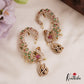 Sparkling AD Peacock Motifs Kemp Ear Cuff With Pearl Drops E976 (Available In 2 Colors)