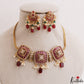 Premium Square Motifs Kemp Choker With Bead Drops NC3201 (Available In 2 Colors)