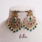 Stunning Kemp Peacock Teardrop With Pearl Drops Earrings E810