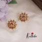 Trendy Antique Peacock Chakra Pearl Earstuds E689 (Available in 3 Colors)