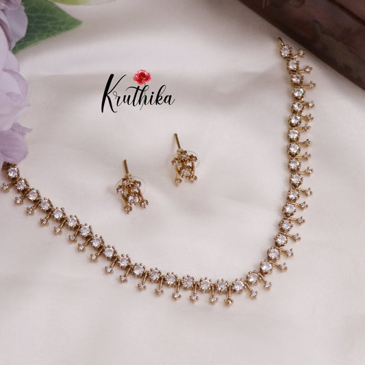 Simple Trendy AD Necklace NC2266