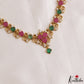 Elegant Floral Motifs Gold-Tone CZ Necklace NC3224 (Available In 3 Colors)