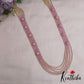 Sparkling Multi Layered crystal & Pearl statement Haaram with floral accents LH2081