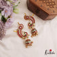 Gorgeous Peacock Motifs Jadau Ear Cuff With Golden Bead Drops E981