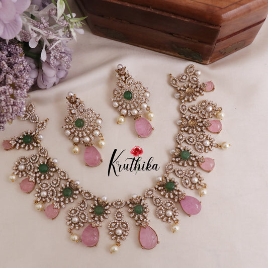 Gorgeous AD/Victorian Flower Design Necklace Sets NC2026