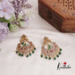 Stunning Kemp Peacock Teardrop With Pearl Drops Earrings E810