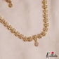 Sparkling Floral Motifs Gold-Tone AD Necklace NC2867
