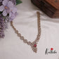 Elegant CZ Floral Drop Necklace Set NC2234 (Available in 2 Colours)