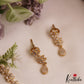 Sparkling Floral Motifs Gold-Tone AD Necklace NC2867