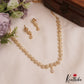 Sparkling Floral Motifs Gold-Tone AD Necklace NC2867