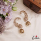 Gorgeous Peacock Teardrop Motifs AD Ear Cuff With Pearl Drops E977 (Available In 5 Colors)