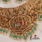 Intricate Hand painted Srinivasa Kalyanam Choker With Pearl And Bead Drops NC2607