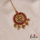 Elegant Lakshmi Jadau Maang Tikka With Bead Drops MT306