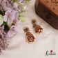 Gorgeous Floral Peacock Motifs Jadau Jhumka With Bead Drops E1000 (Available In 2 Colors)