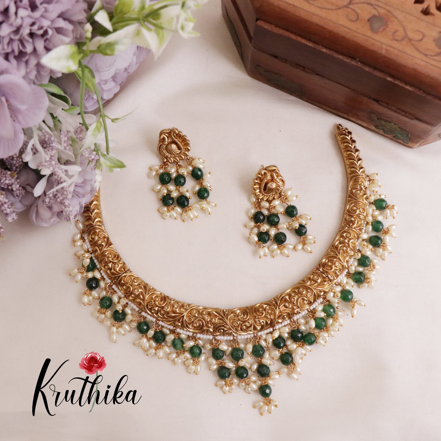 Beautiful Antique Hasli  Necklace Sets  NC2022(Available in 2 colours)