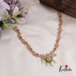 Classic CZ Floral Peacock With Pearl Drops Necklace NC2544