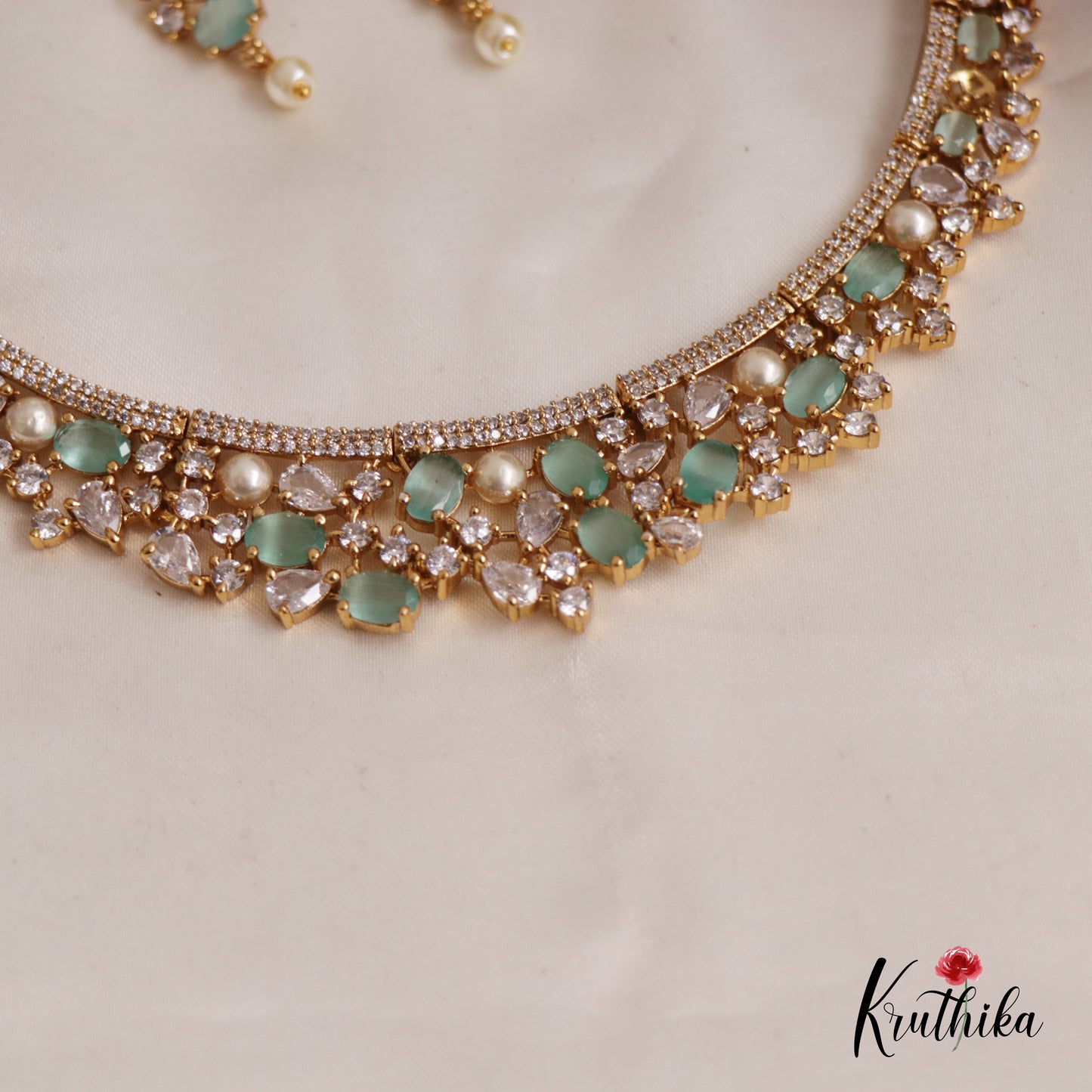 Elegant AD Victorian Moissanite Choker NC2662 (Available In 6 Colors)