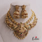 Premium Jadau Antique Lakshmi Peacock Necklace with Beads NC2528 (Available In 2 Colours)