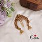 Stunning Antique Lakshmi Half moon shape Motifs Jada Billa With Jhumka Pearl Drops J296