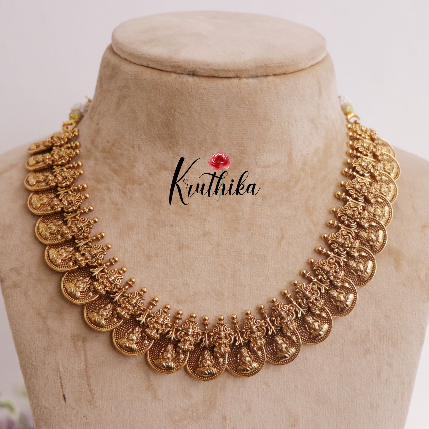 Premium Antique Lakshmi and Kasu Necklace NC2273